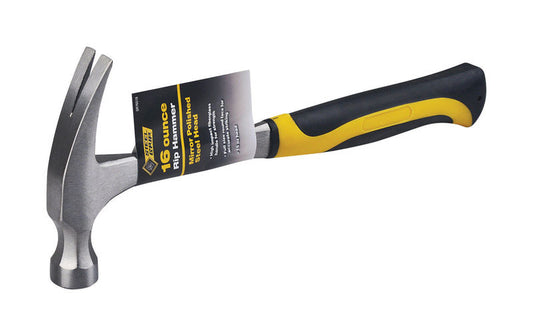 Steel Grip 16 oz Smooth Face Rip Hammer Fiberglass Handle