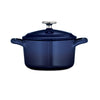 10.5 oz Enameled Cast-Iron Series 1000 Covered Mini Cocotte - Gradated Cobalt
