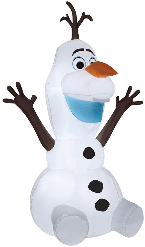 Gemmy Polyester Multicolored Sitting Olaf Outdoor Christmas Inflatable 47.24 L x 33.86 W in.