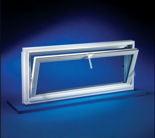 Duo-Corp Glass/Vinyl White Patriot Hopper Window 2-1/8 Thick x 14 W x 31.75 L in.