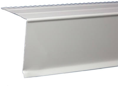 Commercial Roof Drip Edge, White, 1-3/8 x 1-1/2-In. x 10-Ft. (Pack of 50)