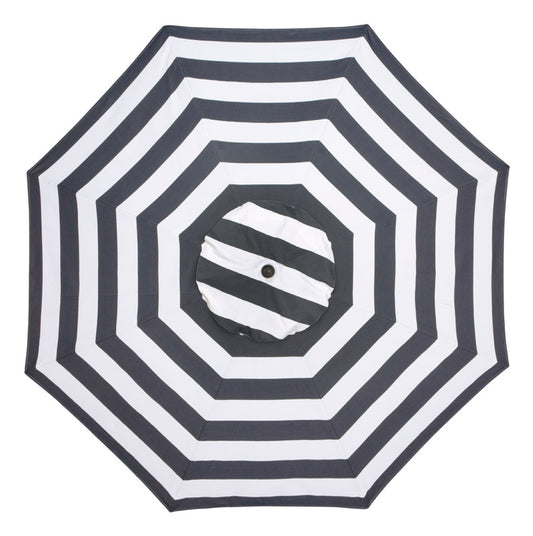 Sunline  Traditional  9 ft. Tiltable Navy Blue Stripe  Market Umbrella