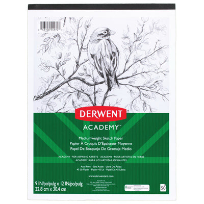 Academy Sketch Pad, Medium Weight, 9 x 12-In., 50-Sheets