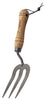 Flexrake 3 Tine Steel Garden Fork 5 in. Wood Handle