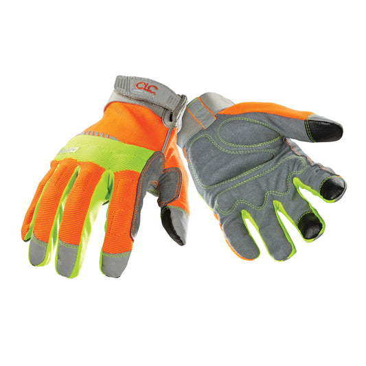 CLC Work Gear Men's Hi-Viz Gloves Orange/Yellow L 1 pk