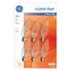 GE 40 watts CA10 Decorative Incandescent Bulb E12 (Candelabra) Soft White 6 pk (Pack of 5)