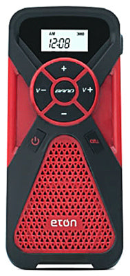 Eton  2.4 in. Red  Weather Alert Radio Flashlight  Analog  Battery Operated