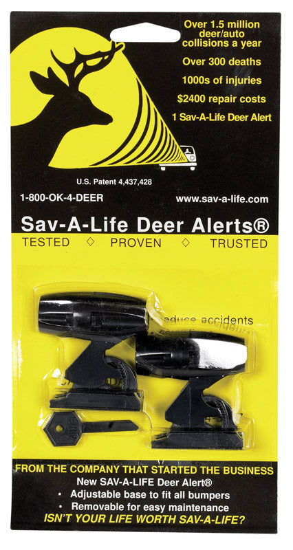 Sav-A-Life Deer Alert Black Deer Warning Device 2 pk