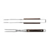 2 Pk - Grill Tongs And Grill Fork - Dark Brown Polywood