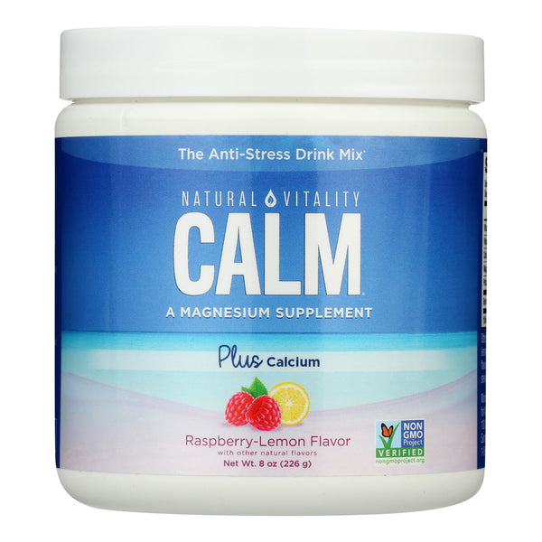 Natural Vitality - Calm W Calc Frambuesa Limón - 1 Unidad 1-8 OZ