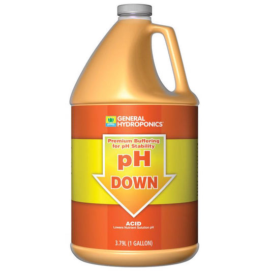 General Hydroponics pH Down Acid Nutrient Solution 1 (Pack of 4)