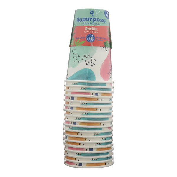 Repurpose - Cups Compostable 16 Oz - Case of 12 - 18 CT (Pack of 12)