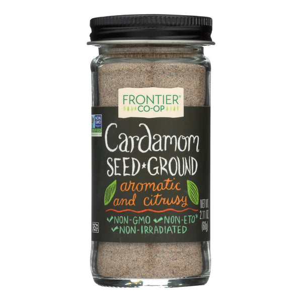 Semillas de cardamomo de Frontier Herb: molidas, descortezadas, sin vainas, 2,11 oz