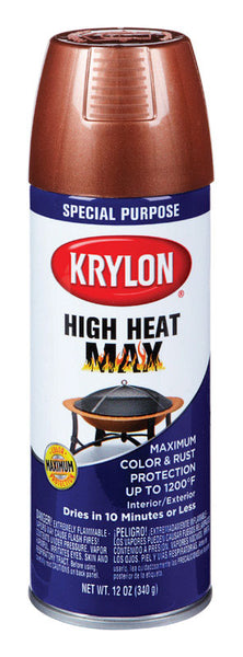 Krylon Special Purpose Gloss Copper Ultra High Heat Spray 12 oz (paquete de 6)
