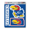 University of Kansas 3 Piece Decal Sticker Set