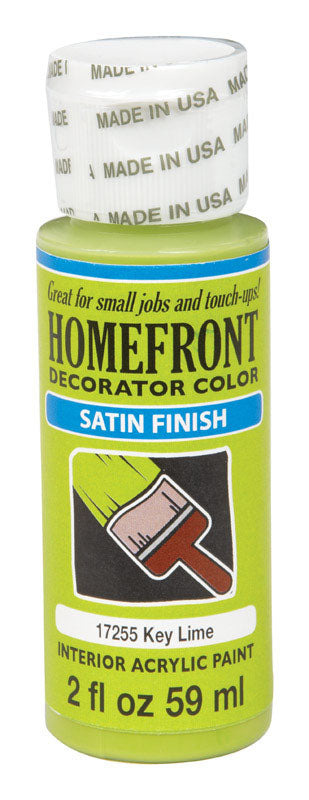 Homefront Satin Key Lime Hobby Paint 2 oz. (Pack of 3)