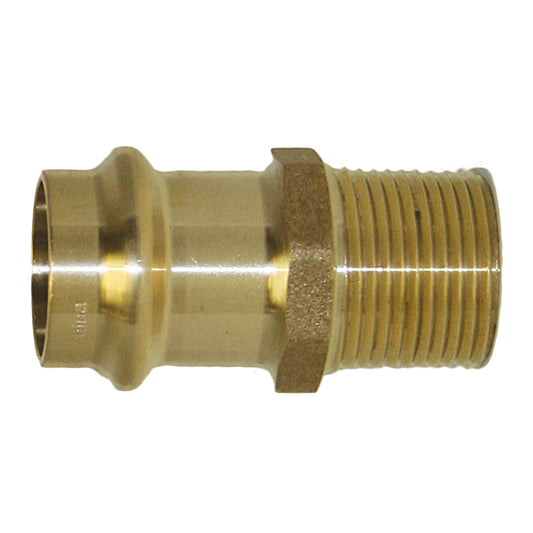 Nibco 1/2 in. Press/CTS  T X 1/2 in. D MPT  Copper Coupling