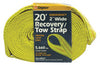 Cargoloc 82497 20' X 2" Yellow Emergency Recovery/Tow Strap With Twisted Loop Ends
