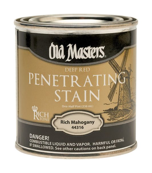 Old Masters Semi-Transparent Rich Mahogany Oil-Based Penetrating Stain 0.5 pt
