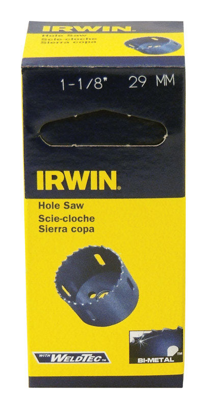 Irwin  1-1/8 in. Dia. x 2 in. L Bi-Metal  Hole Saw  1 pc.