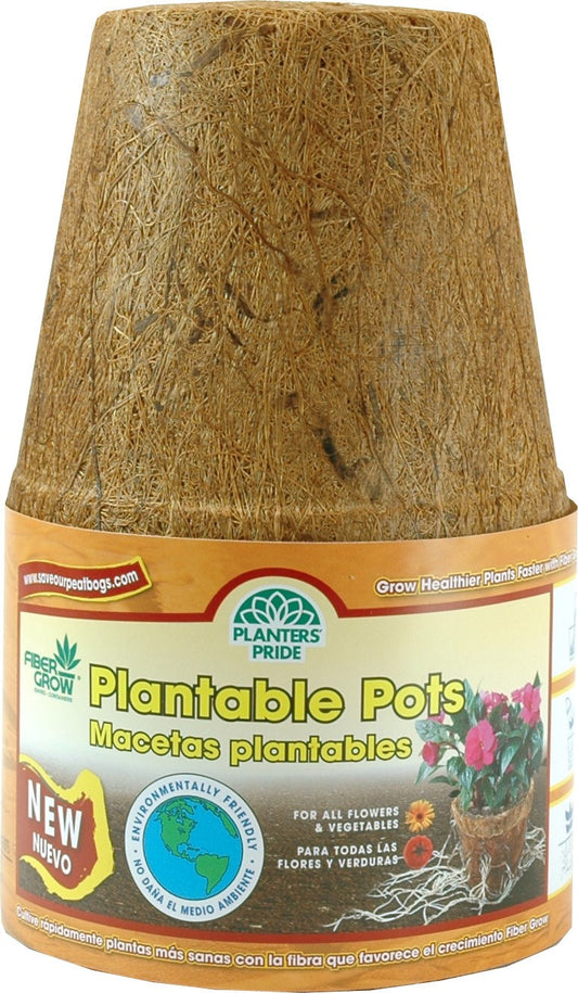 Planters Pride 3490 4 Fiber Grow Pots 6 Count