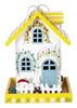 Home Bazaar  Flower Cottage  Wild Bird and Finch  1.5 lb. Wood  Hopper  Bird Feeder  2 ports