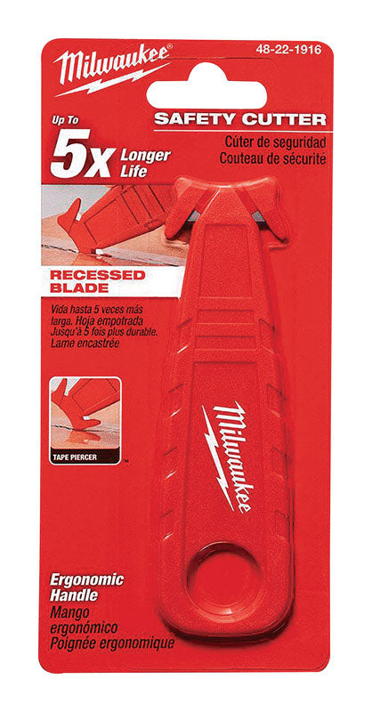 Milwaukee 4.8 in. Fixed Blade Safety Cutter Red 1 pk