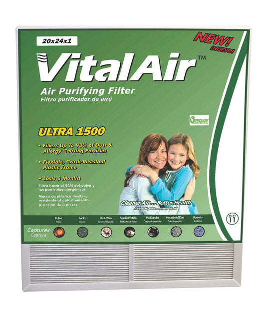 Vitalair Air Filter 20 " X 24 " X 1 " Electrostatically Charged Merv11