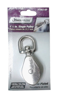 Wellington  Secureline  1/4 in. Dia. Zinc Plated  Steel  Swivel Eye  Pulley