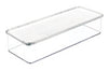 iDesign 2.6 Clear Storage Box 3 in. H X 13.3 in. W Stackable