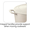 5.5 Qt Enameled Cast-Iron Series 1000 Covered Round Dutch Oven - Matte White