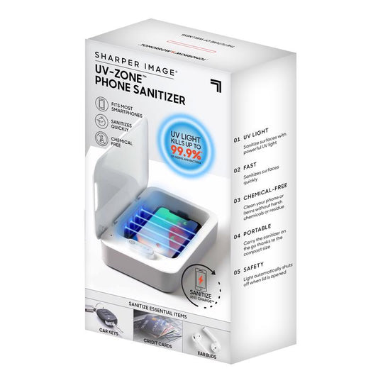Sharper Image UV-ZONE White Phone Sanitizer