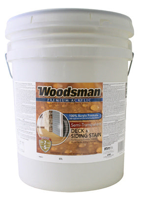 Acrylic Deck, Siding & Fence Stain, Semi-Transparent Neutral Base, 5-Gallons