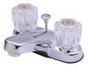 Ultra Faucets Polished Chrome Centerset Bathroom Sink Faucet 4 in.