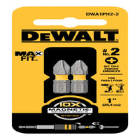 DeWalt Max Fit Phillips #2  S X 1 in. L Insert Bit S2 Tool Steel 2 pc (Pack of 5)