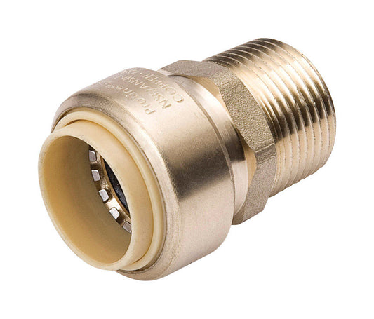 BK Products ProLine 1 in.   Push  T X 1 in.   D MPT  Brass Adapter
