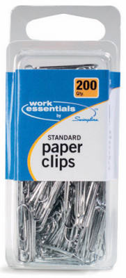 Work Essentials S7071744 Silver Standard Size Paper Clips (Pack of 6)