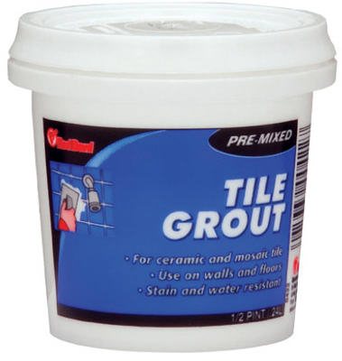 Pre-Mixed Tile Grout, 1/2-Pint