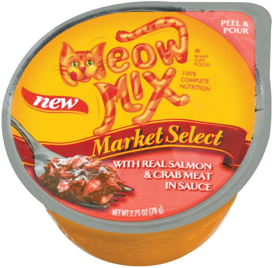 Meow Mix 29274-14898 2.75 Oz Tender Favorites Real Salmon & Crab In Sauce Meow Mix Wet Cat Food (Pack of 12)