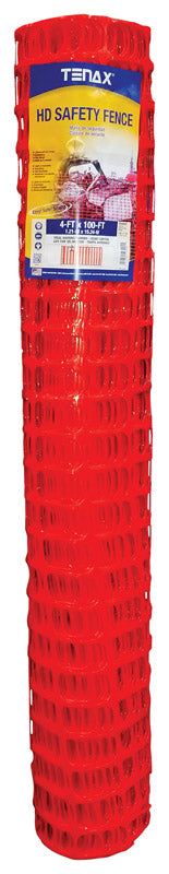 Tenax  48 in. H x 100 ft. L Polyethylene  Safety  Fence  Orange