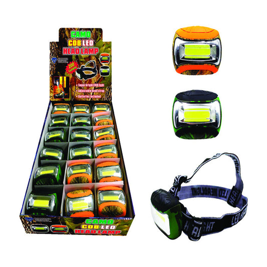 Max Force 200 lumens Camouflage LED Head Lamp AAA Battery (Pack of 18)