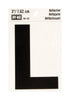 Hy-Ko 3 in. Reflective Black Vinyl Letter L Self-Adhesive 1 pc. (Pack of 10)