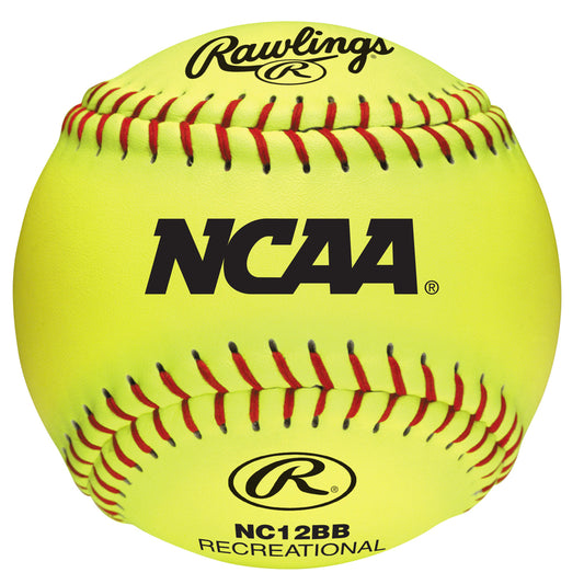 Rawlings NCAA Yellow Synthetic Leather Softballs 12 in. 1 pk