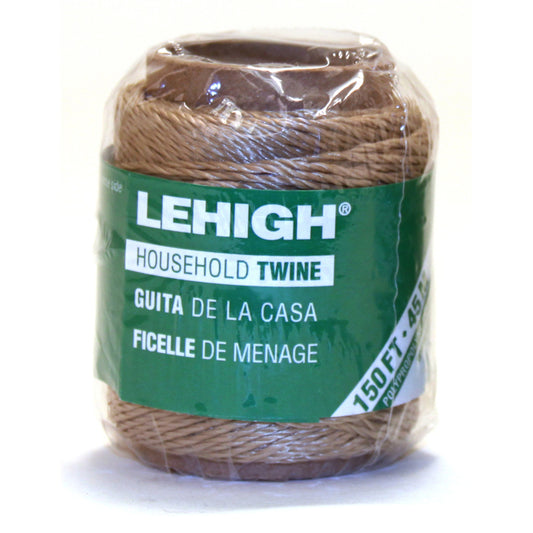 Lehigh  150 ft. L Brown  Twisted  Polypropylene  Twine