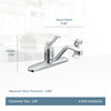 Moen  Classic  One Handle  Chrome  Kitchen Faucet  Side Sprayer Included