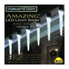 Symphony Of Lights  Amazing Light Show  Molded Icicles  LED  Light Set  Crystal White  15-1/2 ft. 15 lights