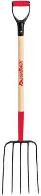 Razor-Back  48.75 in. L x 9 in. W Steel  Rake  Wood