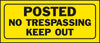 Hy-Ko English Posted No Trespassing Keep Out Sign Plastic 6 in. H x 14 in. W (Pack of 5)