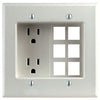 Leviton 15 amps 125 V Duplex White Combination Outlet 5-15R 1 pk