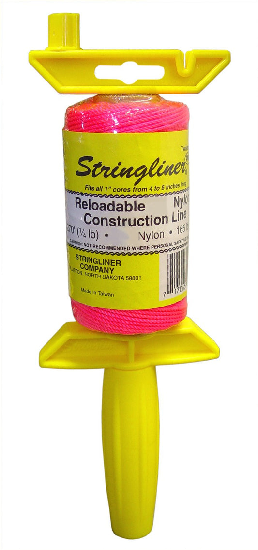 Stringliner 25009 1/8 Lb Twisted Pink Nylon Pro Reel Reloadable Line